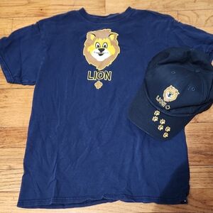 Children's Navy Lion Graphic Tee